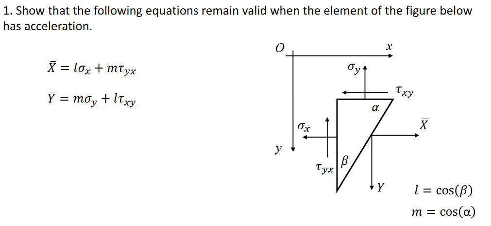 Show that the following equations remain valid