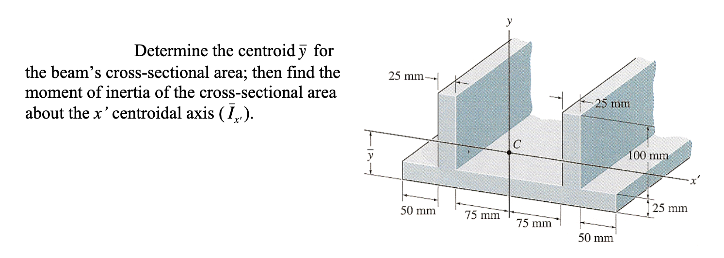 Determine the centroid for the beam s cross -