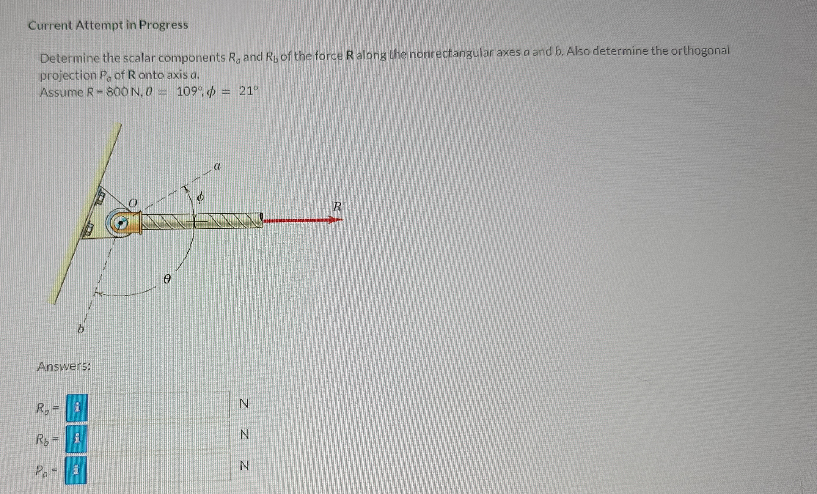 Current Attempt in Progress Determine the scalar