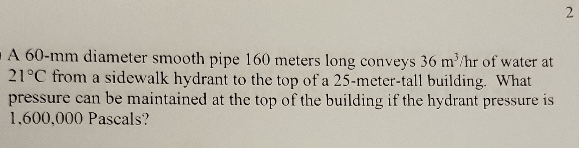 2 A 6 0 - m m diameter smooth pipe 1 6 0 meters