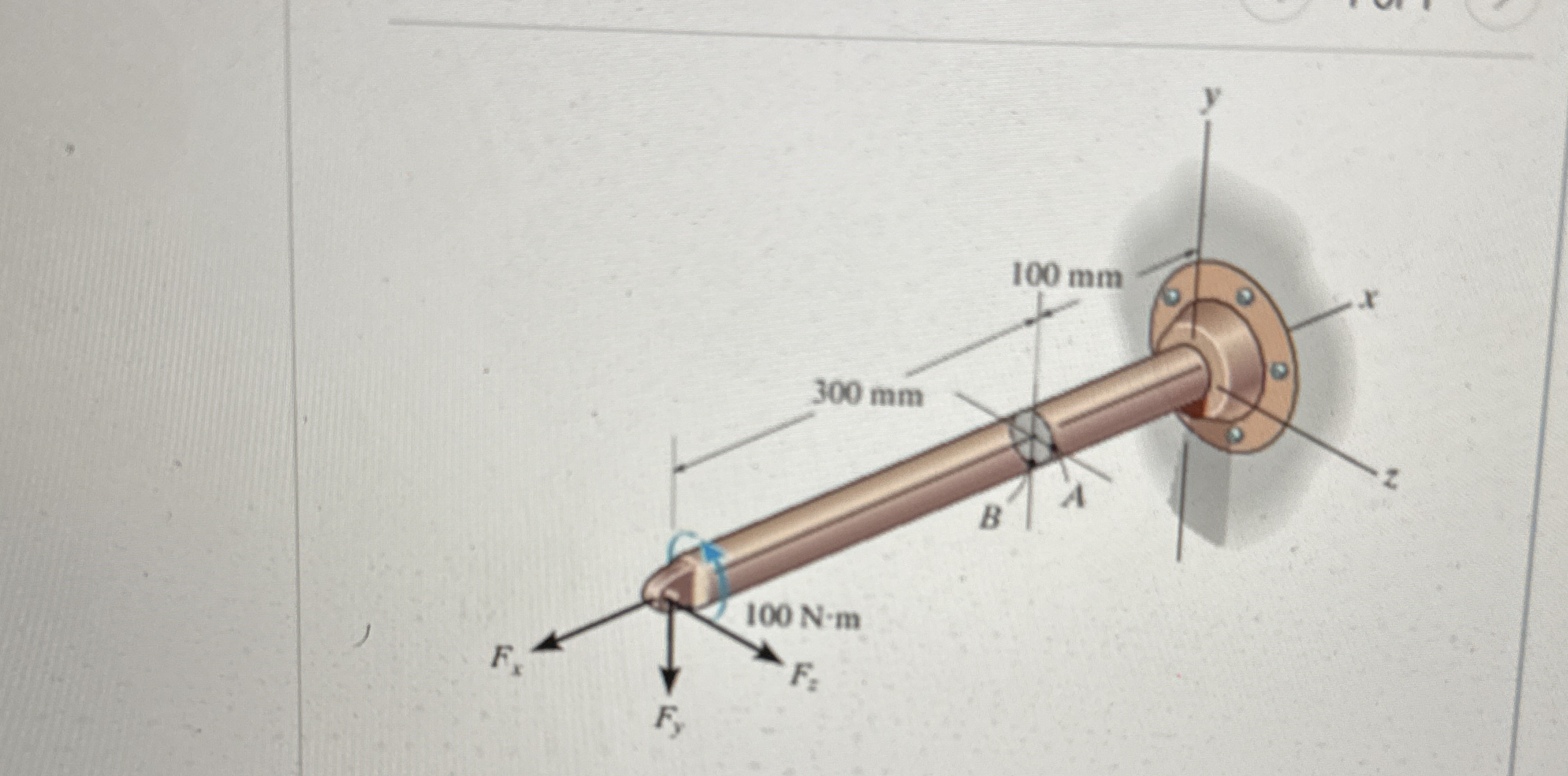 The rod has a diameter of 4 0 mm . It is