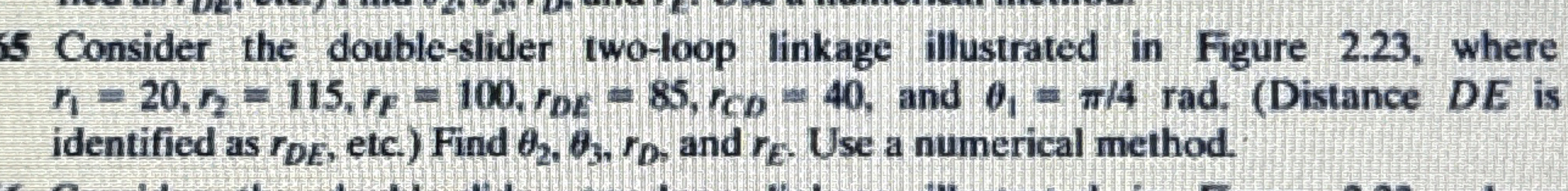 1 5 Consider the double - slider two - loop