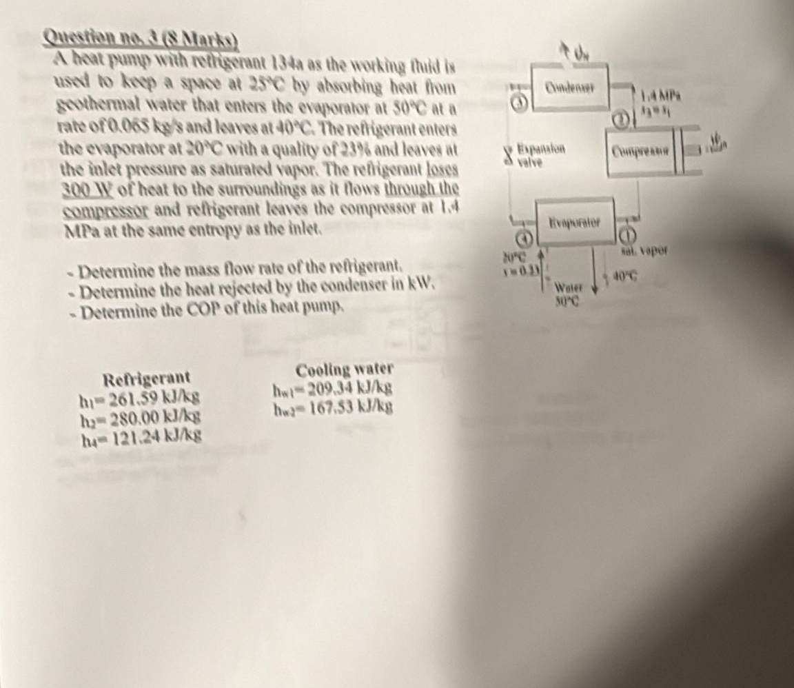 A heat pump with refrigerator 1 3 4 a as the