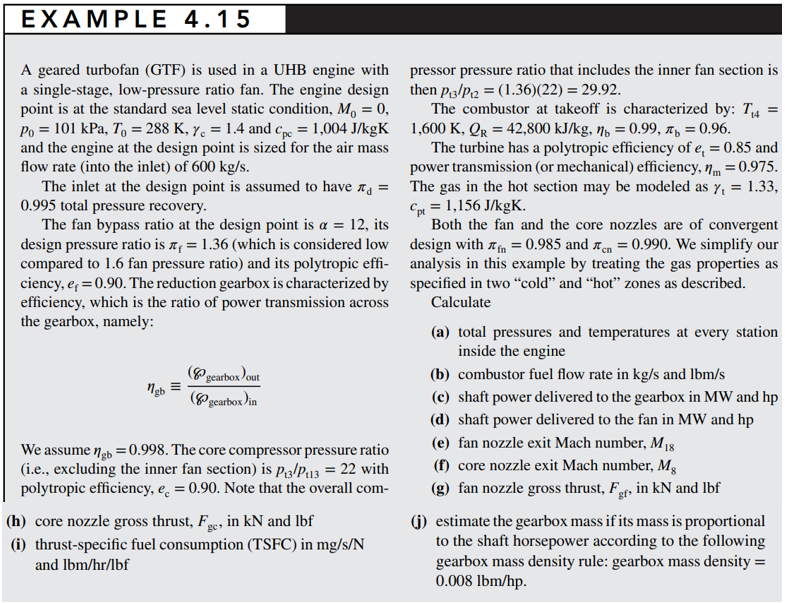 EJEMPLO 4 . 1 5 Se utiliza un turbof n con