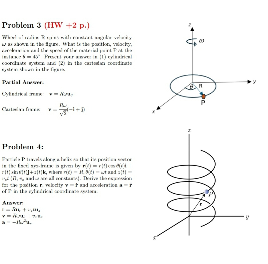 Problem 3 ( HW + 2 p . ) Wheel of radius R spins