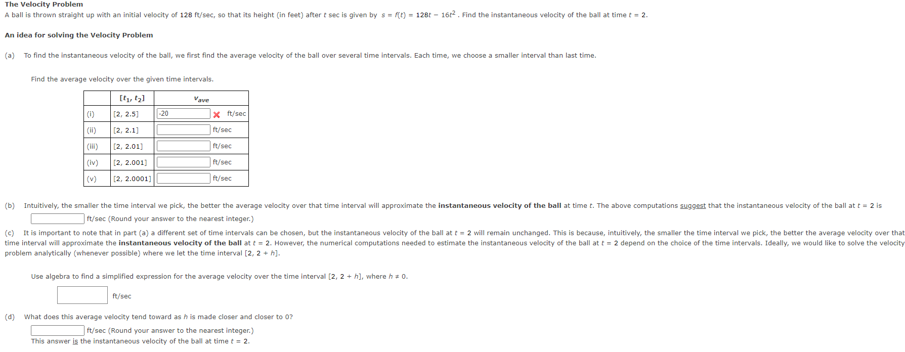 The Velocity Problem An idea for solving the