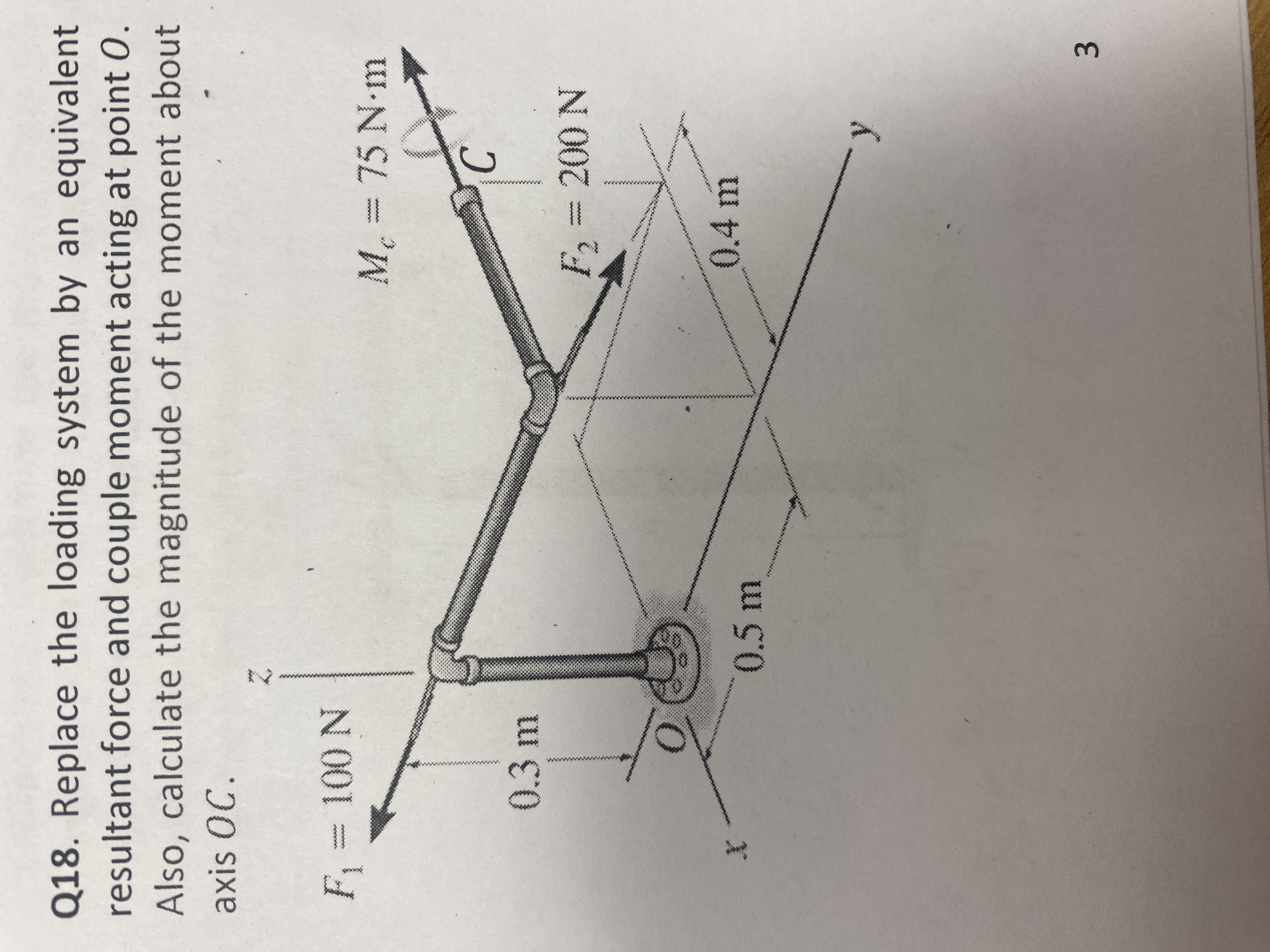 Q 1 8 . Replace the loading system by an