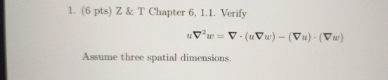 ( 6 pts ) Z & T Chapter 6 , 1 . 1 . Verify u g r