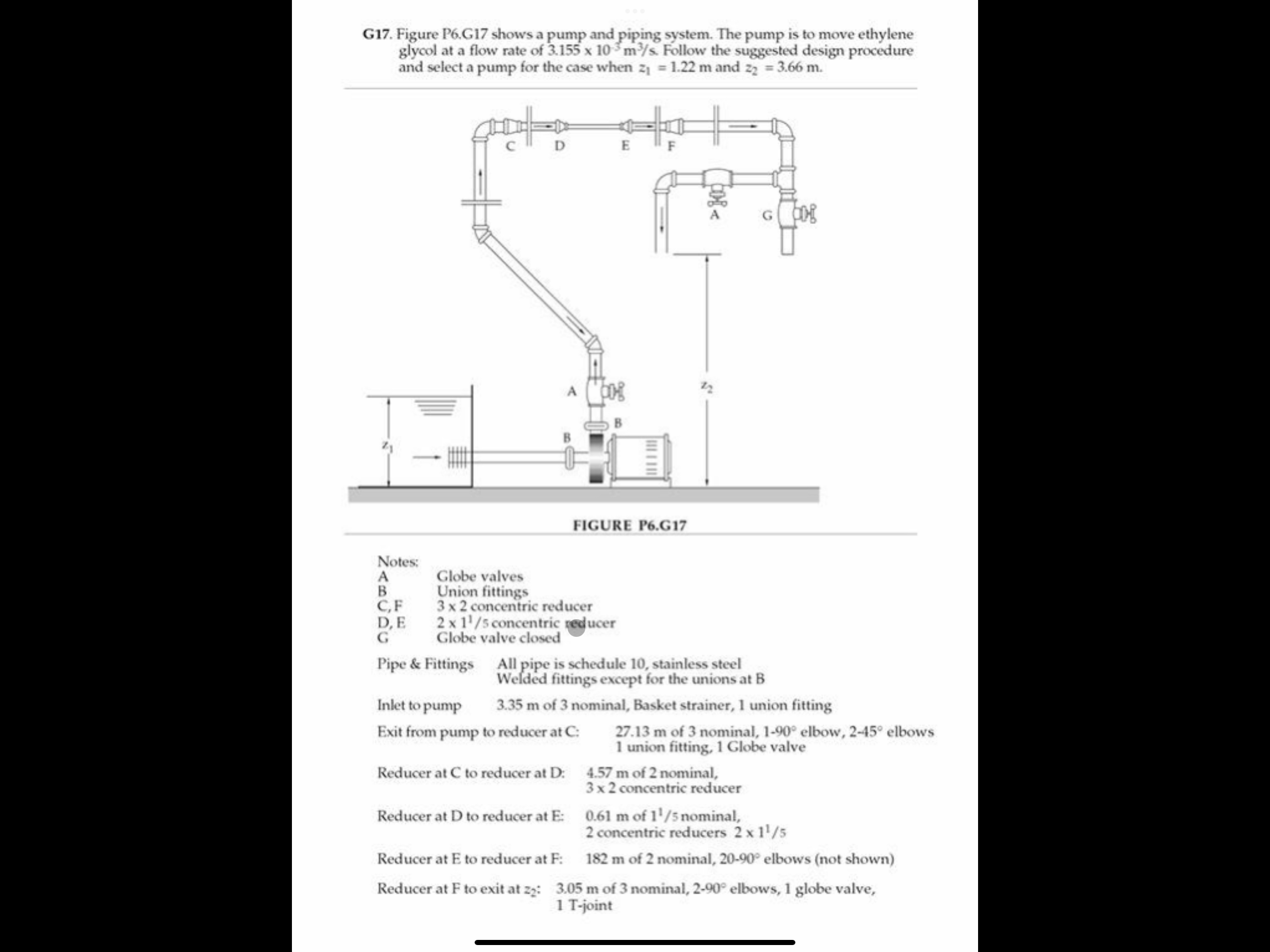 G 1 7 . Figure P 6 . G 1 7 shows a pump and