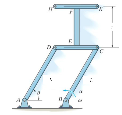 Members HK , EF , and CD are welded together as