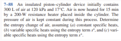 7 - 8 8 An insulated piston - cylinder device