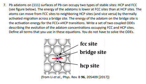 Pb adatoms on ( 1 1 1 ) surfaces of Pb can occupy