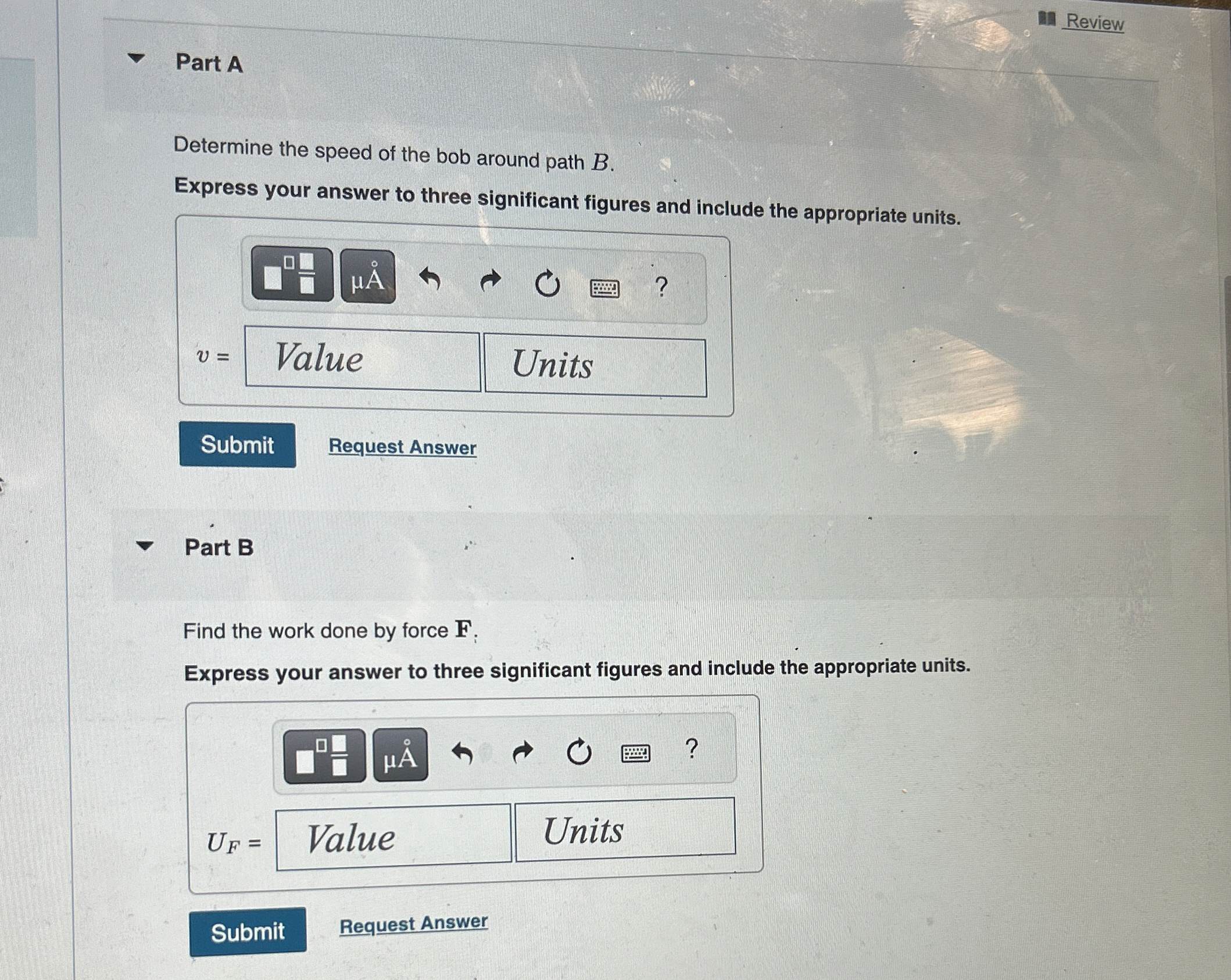 When the 4 - k g bob is given a horizontal speed