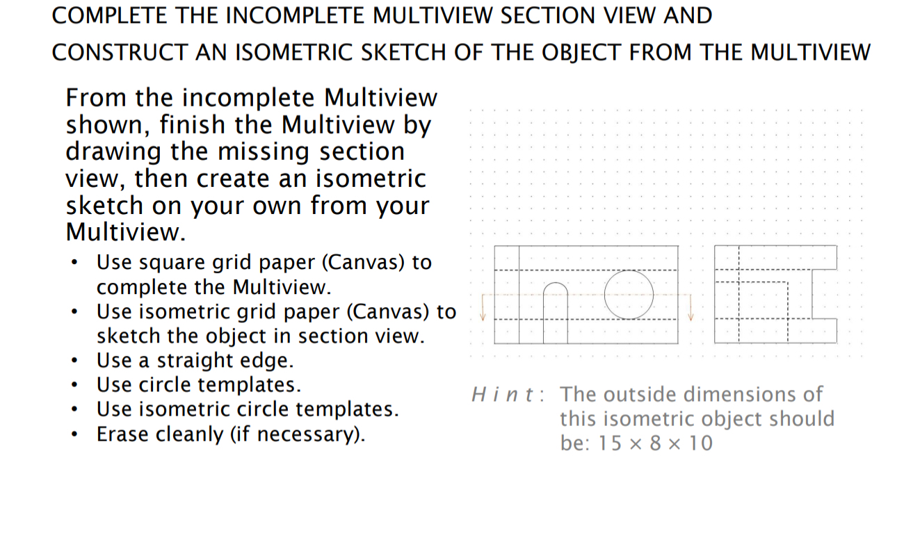 H int: The outside dimensions of this isometric