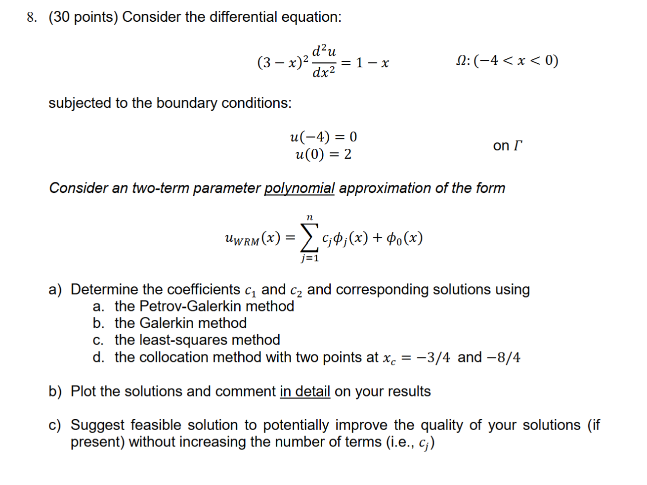 ( 3 0 points ) Consider the differential