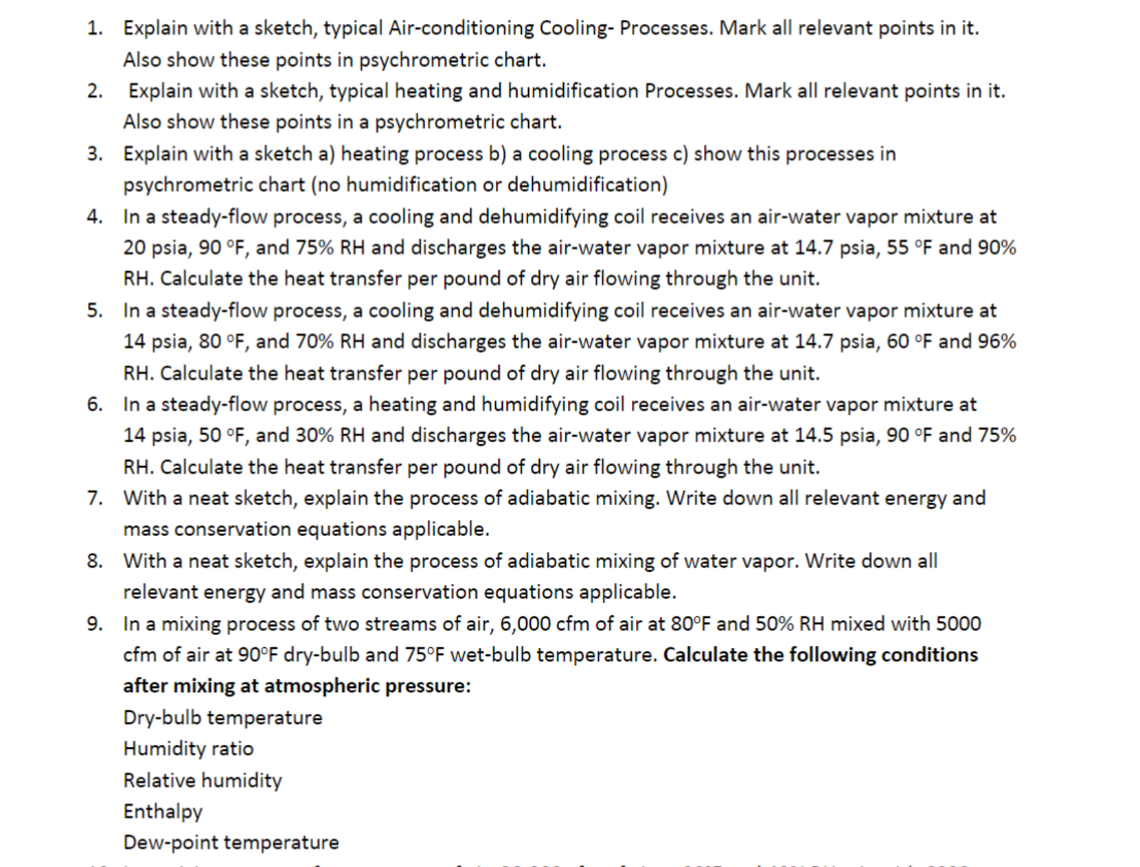 1 . Explain with a sketch, typical Air -