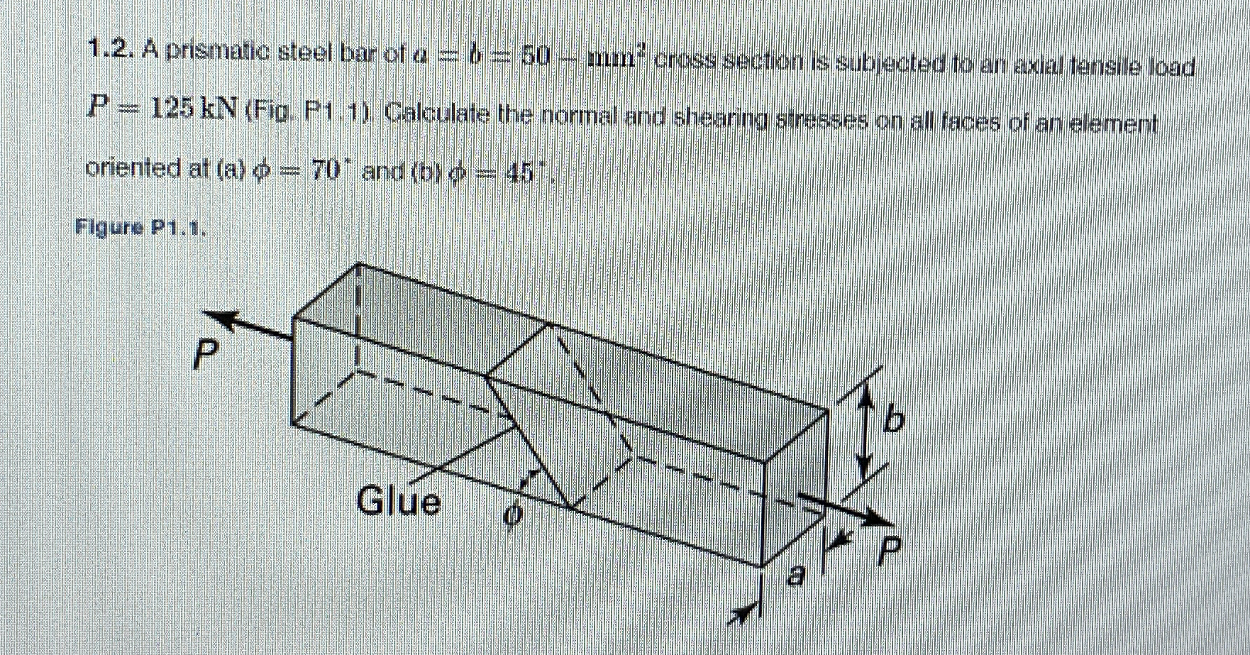 1 . 2 . A prismatic steel bar of a = b = 5 0 - m