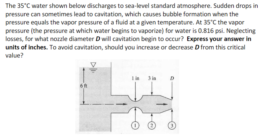 The 3 5 C water shown below discharges to sea -