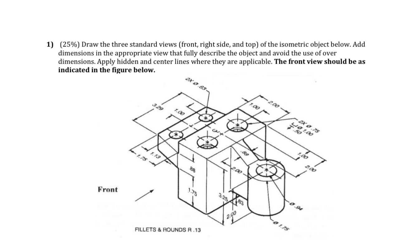 DRAW EACH STABDARD VIEW. ASAP I WILL UPVOTE ( 2 5