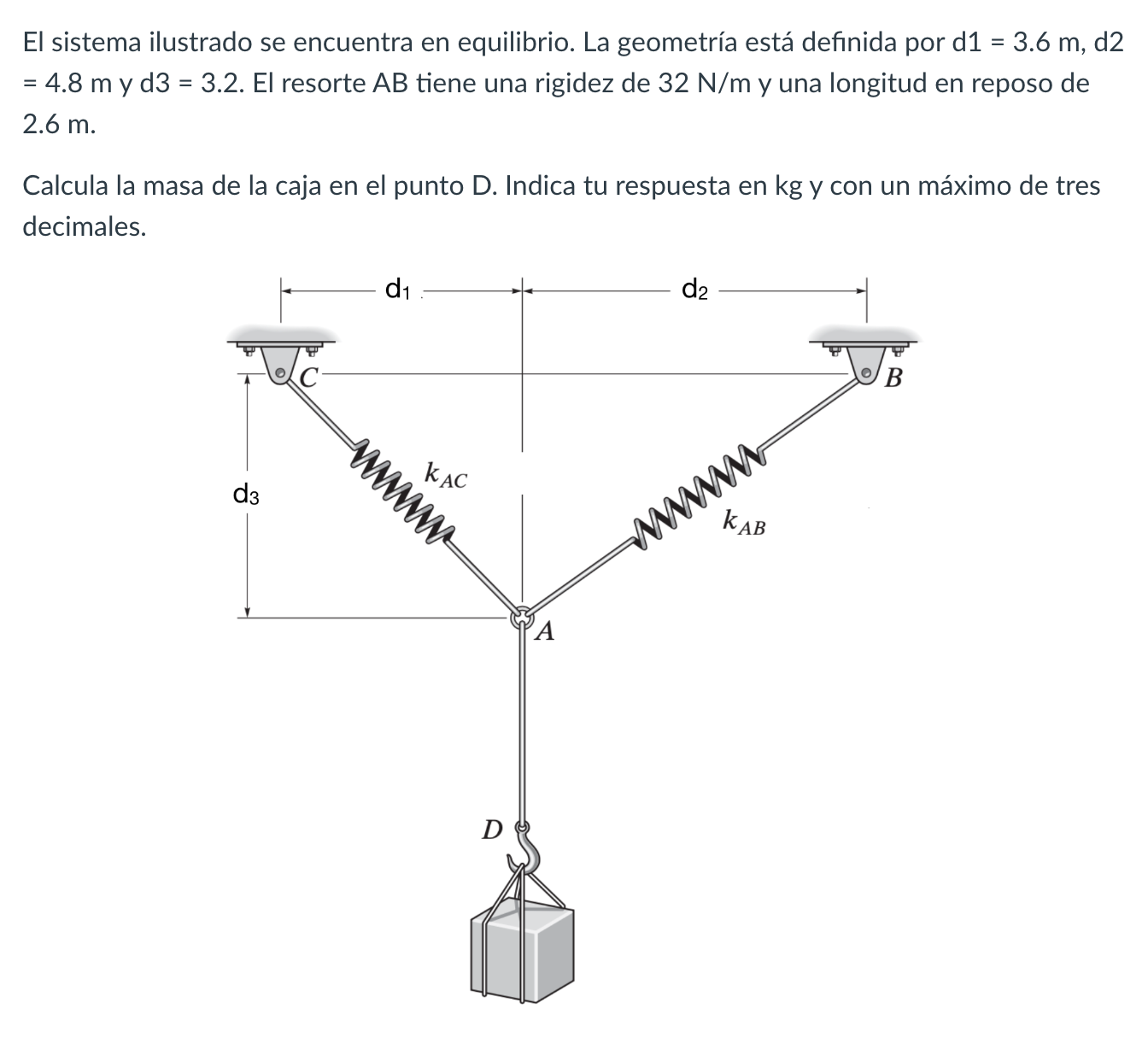 The illustrated system is in equilibrium. The