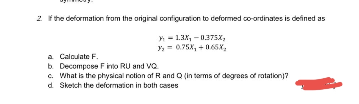 If the deformation from the original