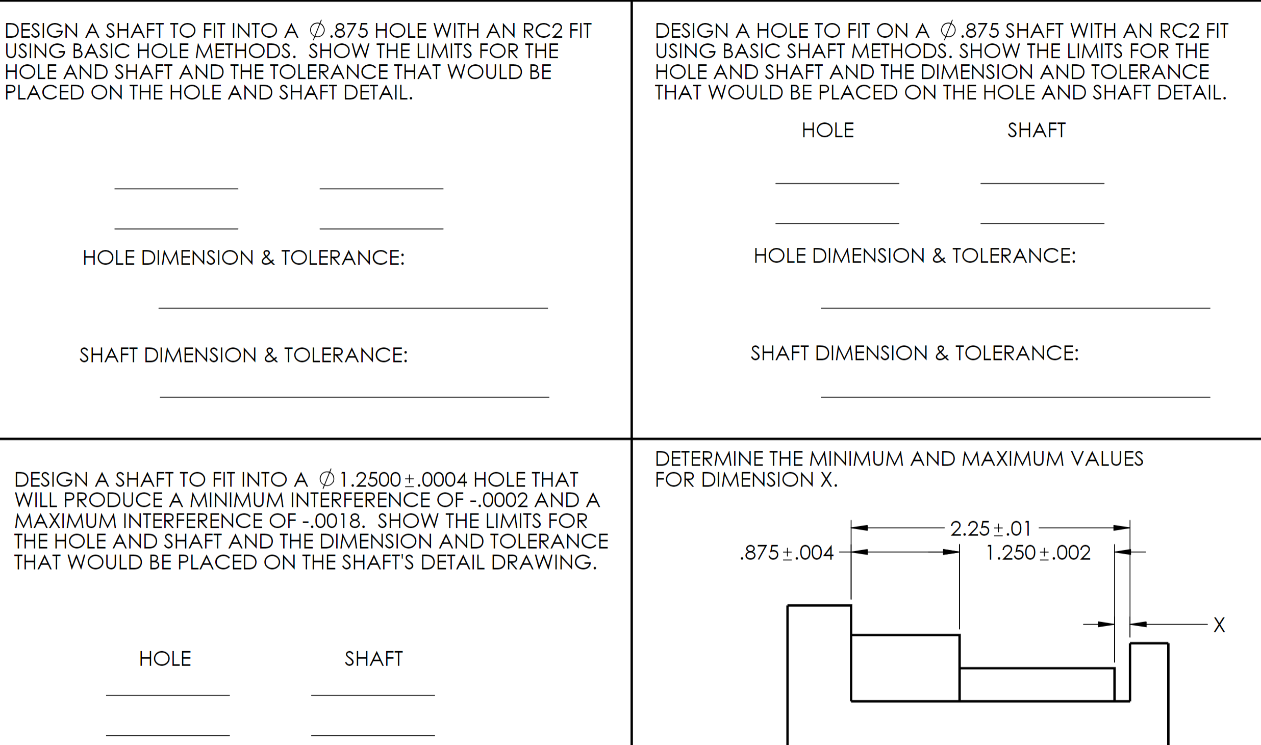 DESIGN A SHAFT TO FIT INTO A \ ( \ varnothing 1 .