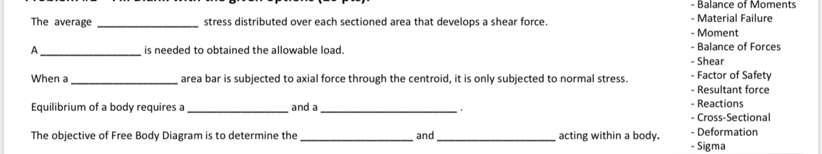The average A When a Equilibrium of a body