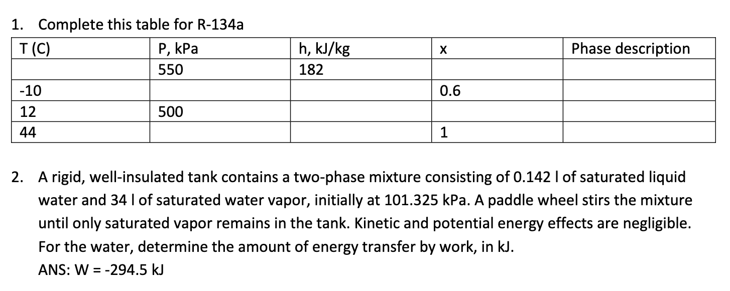 Complete this table for R - 1 3 4 a A rigid, well