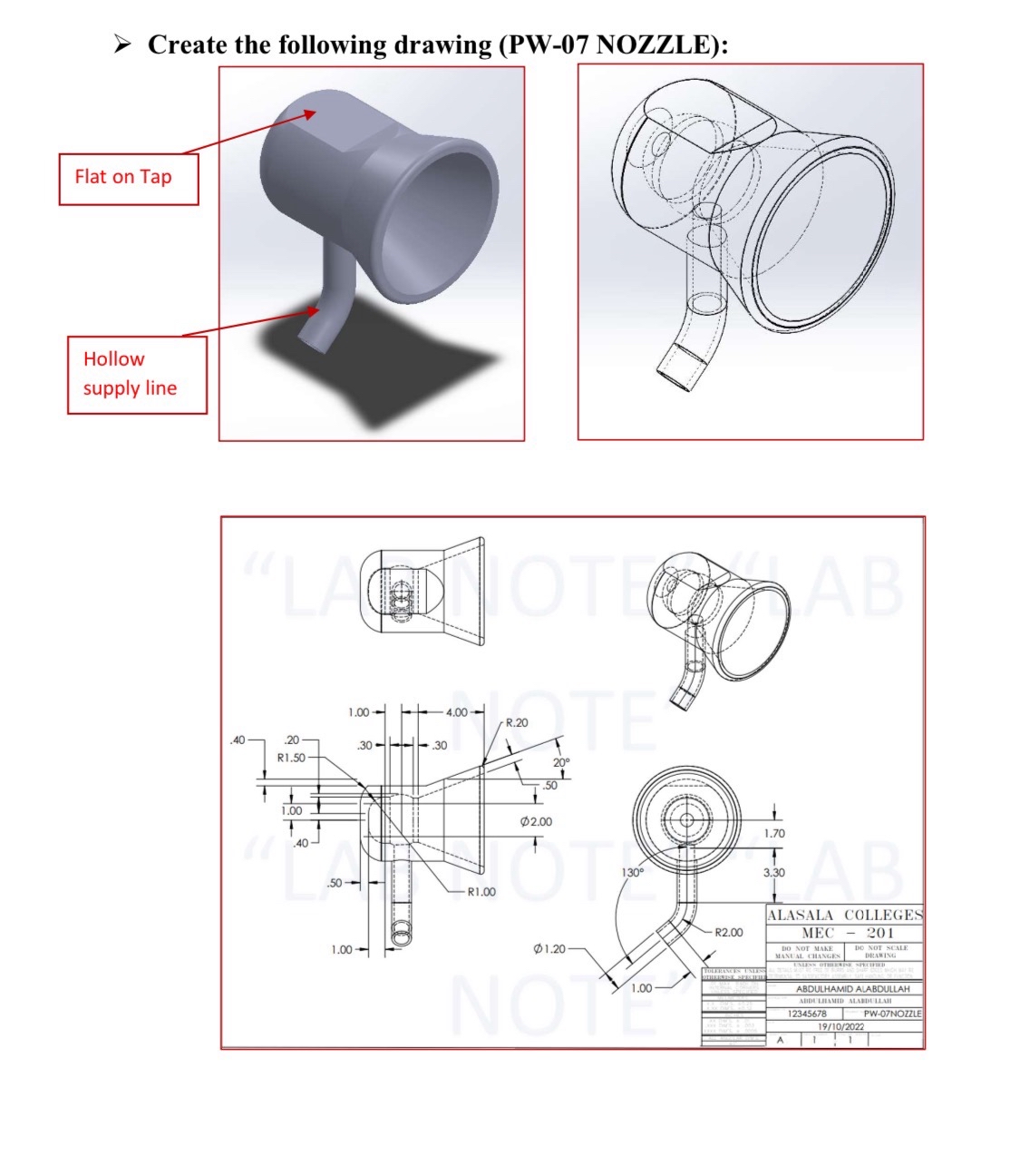 Steps for This drawing in sold work