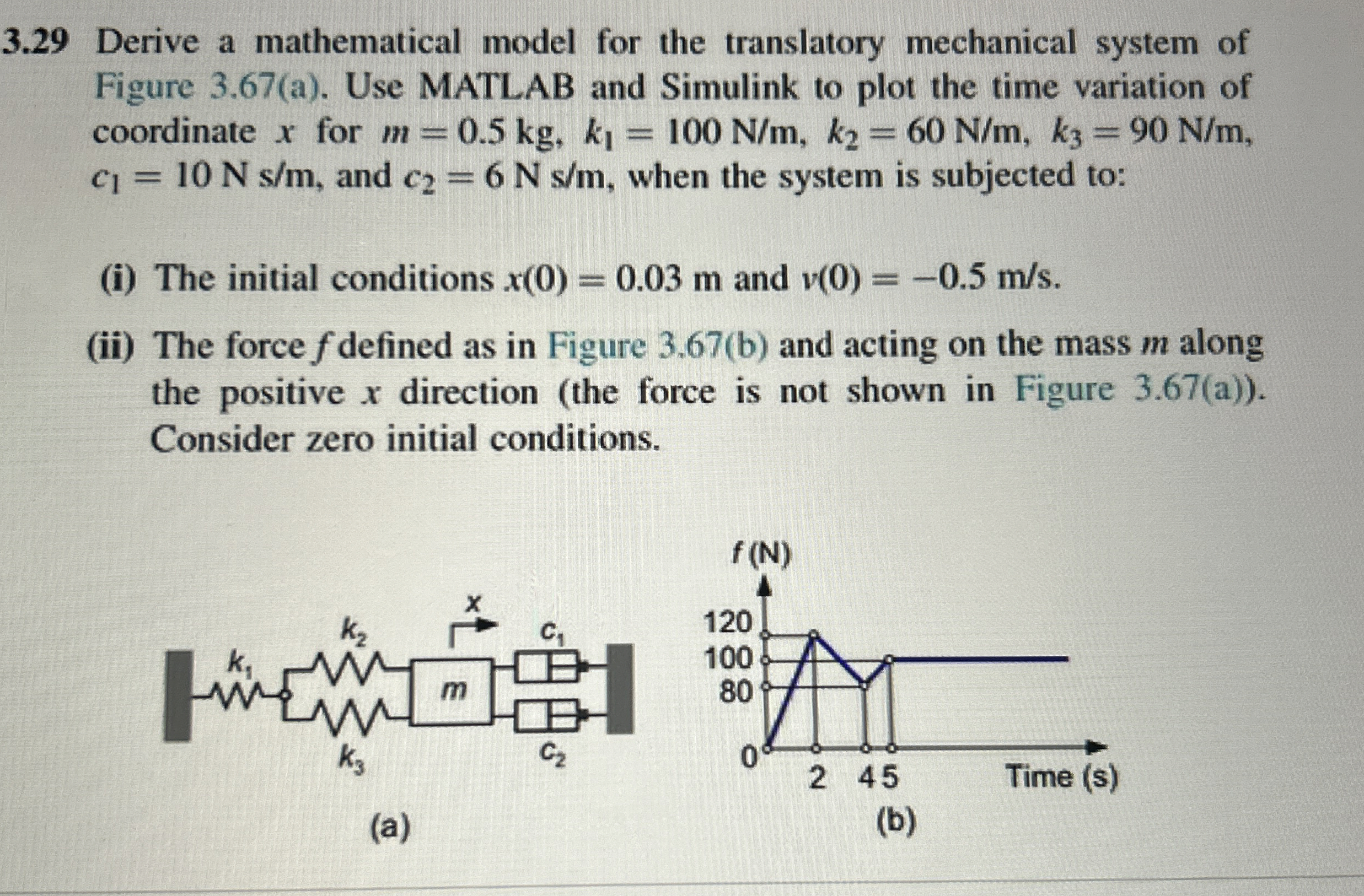 3 . 2 9 Derive a mathematical model for the
