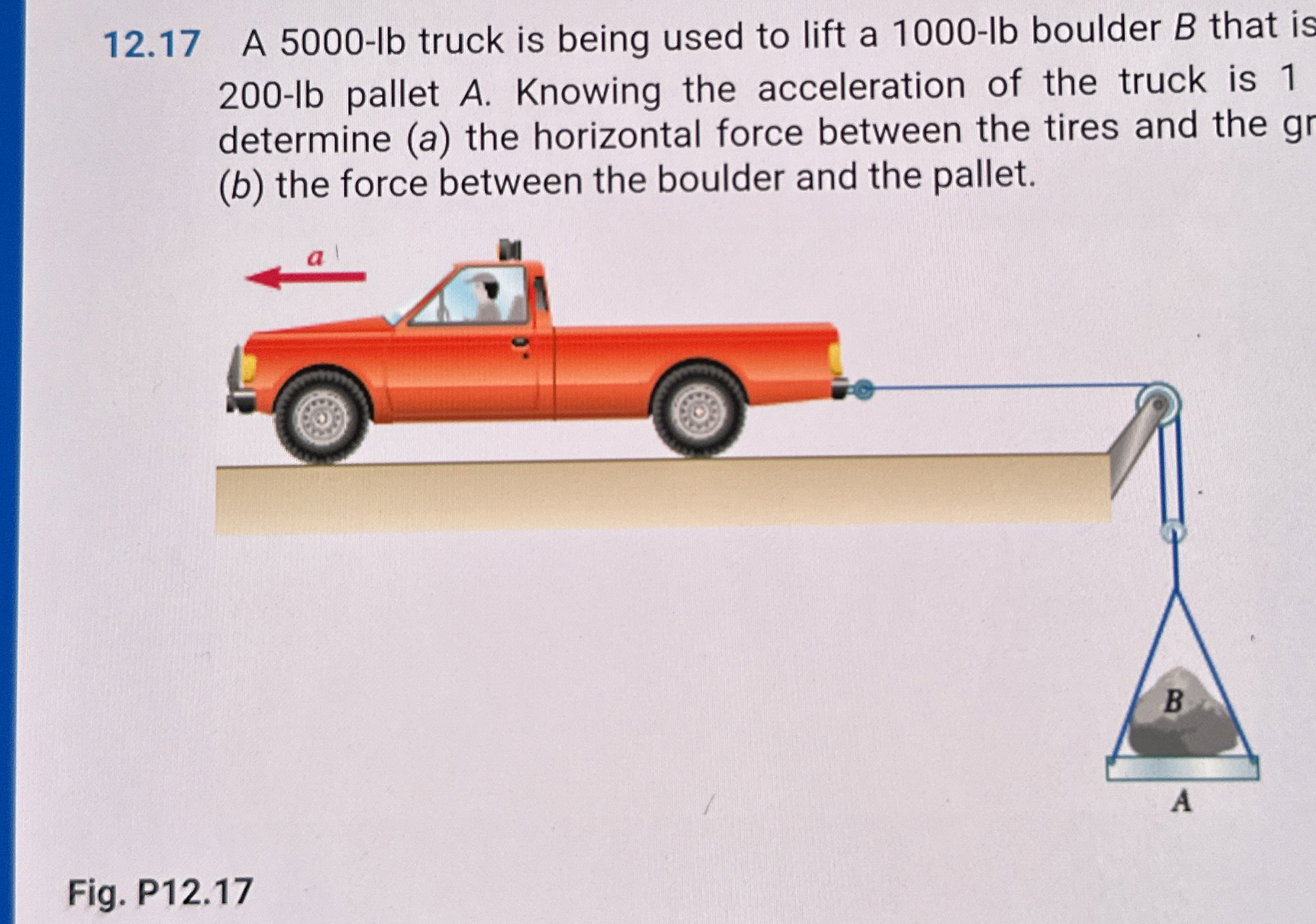 1 2 . 1 7 A 5 0 0 0 - l b truck is being used to