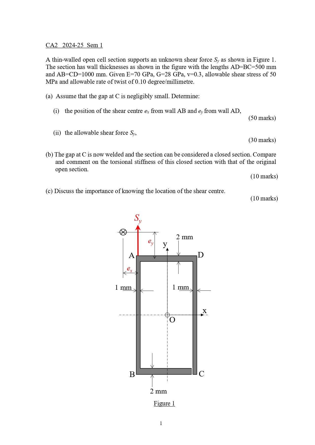 Show me the steps to solve CA 2 2 0 2 4 - 2 5 Sem