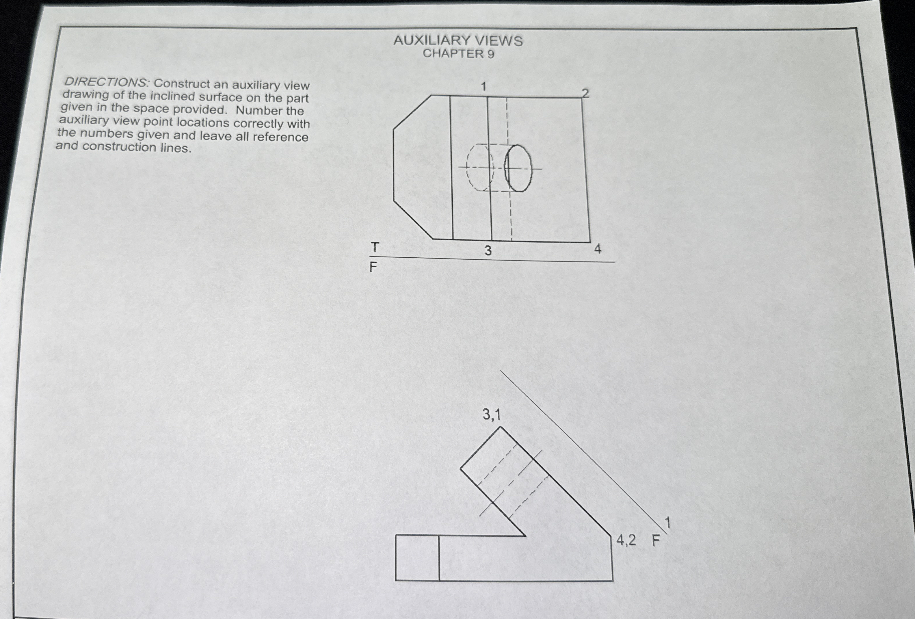AUXILIARY VIEWS CHAPTER 9 DIRECTIONS: Construct