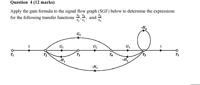 Question 4 ( 1 2 marks ) Apply the gain formula