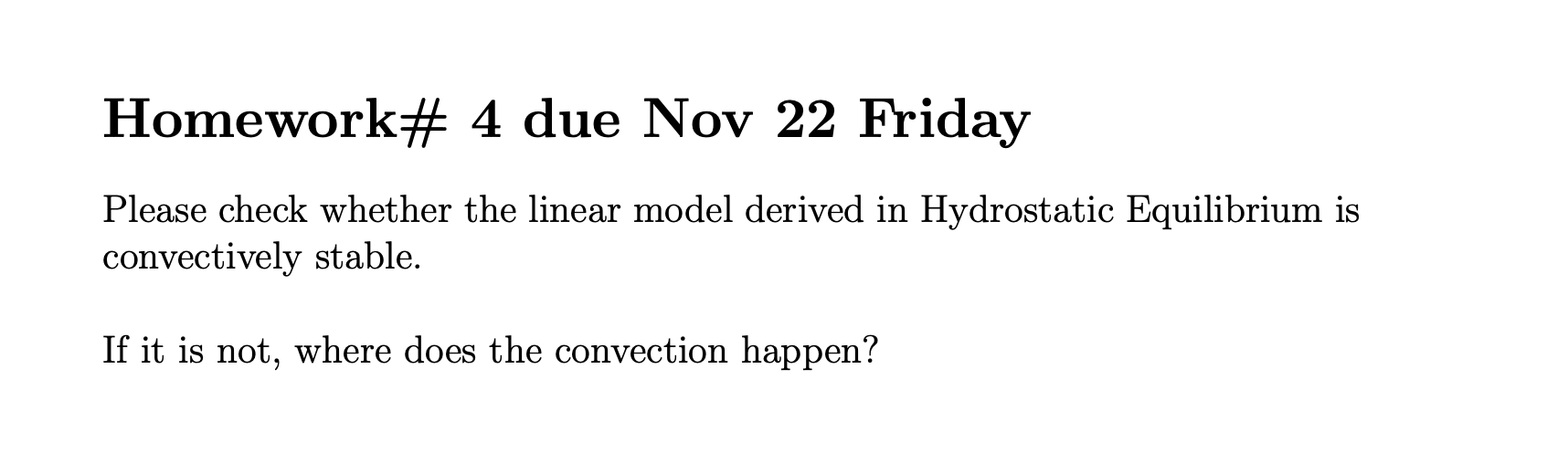 Homework \ # 4 due Nov 2 2 Friday Please check