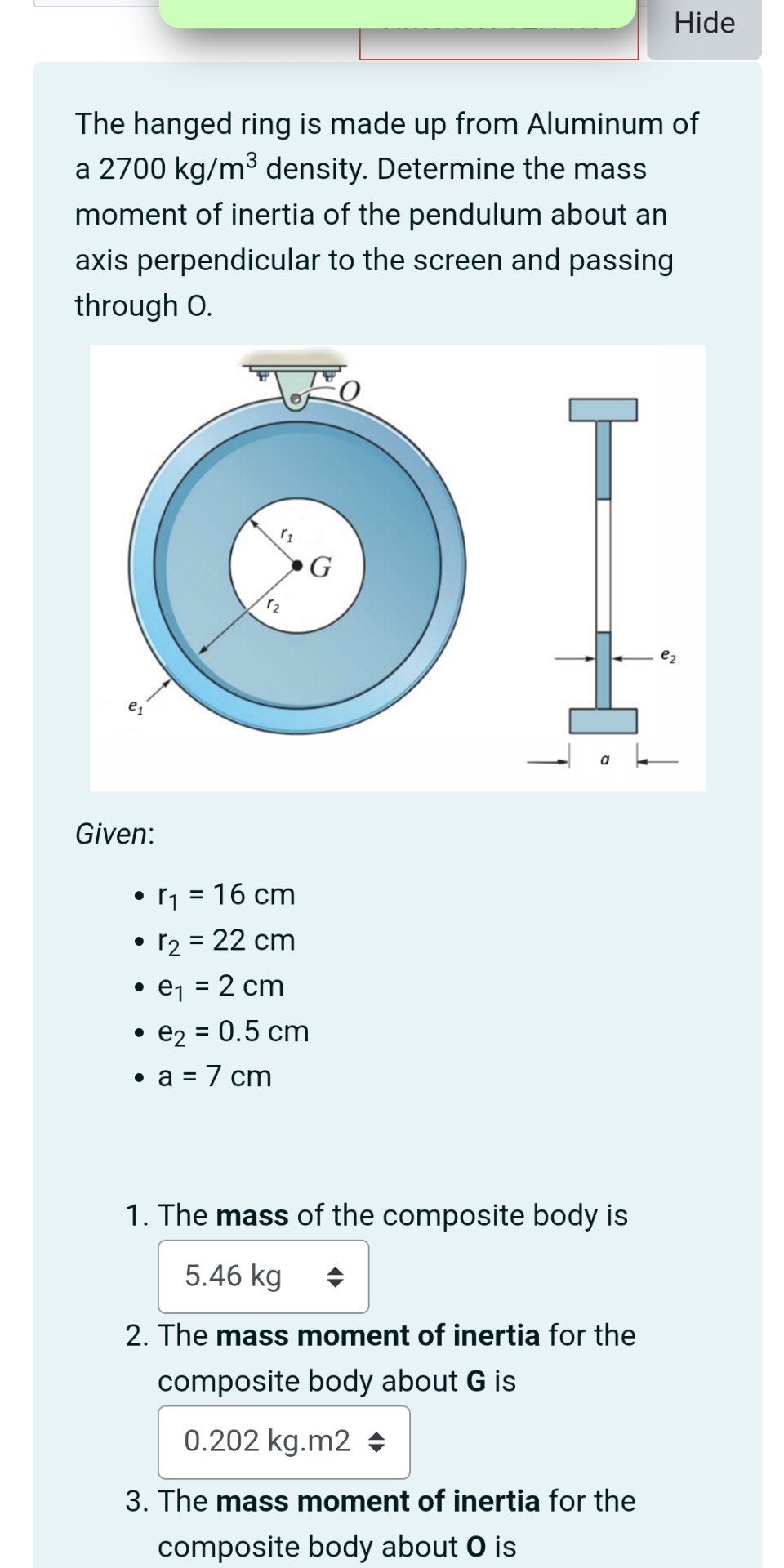 Hide The hanged ring is made up from Aluminum of