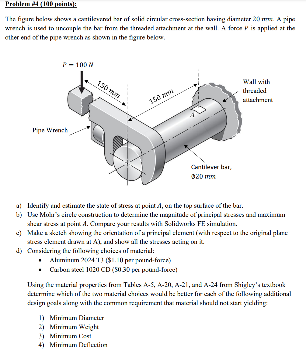 Problem \ # 4 ( 1 0 0 points ) : The figure below
