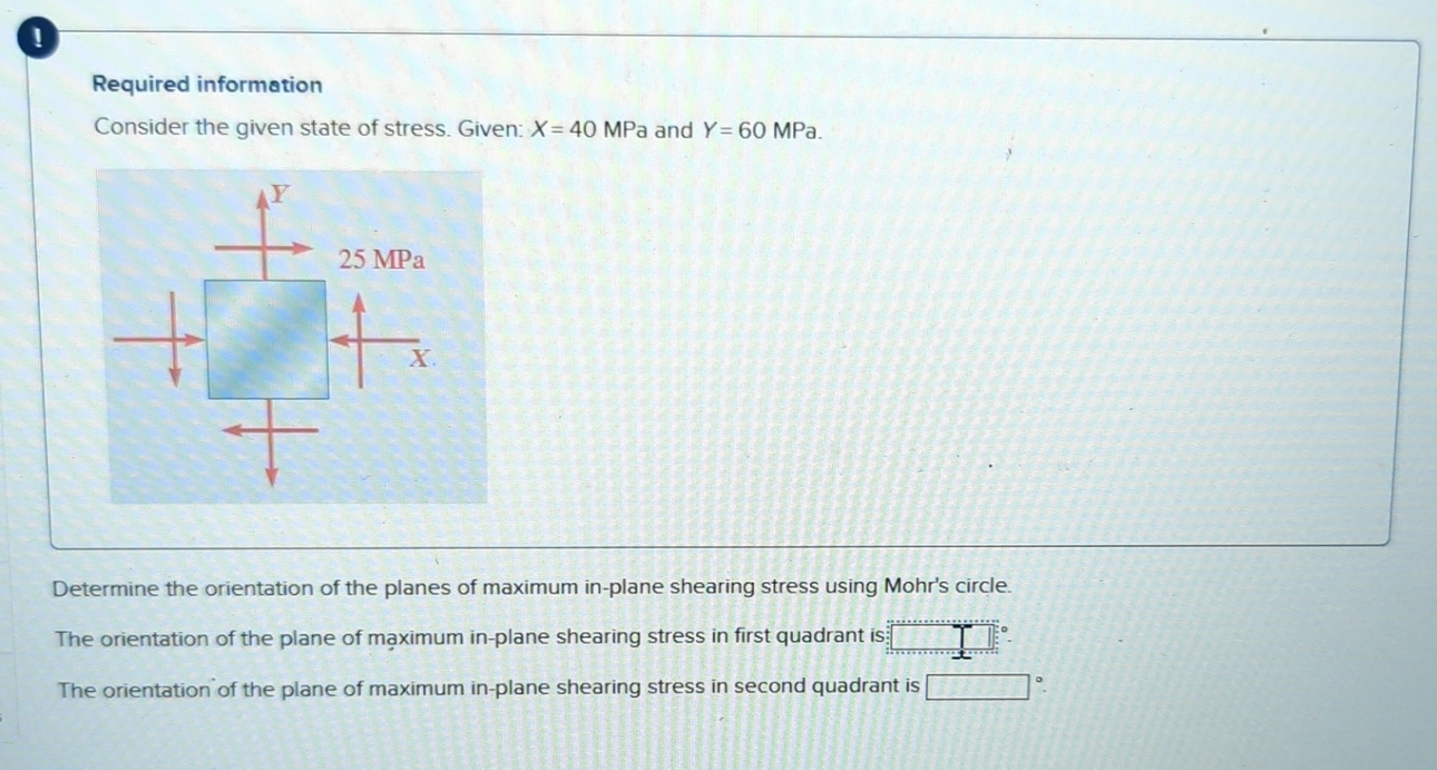! Required information Consider the given state