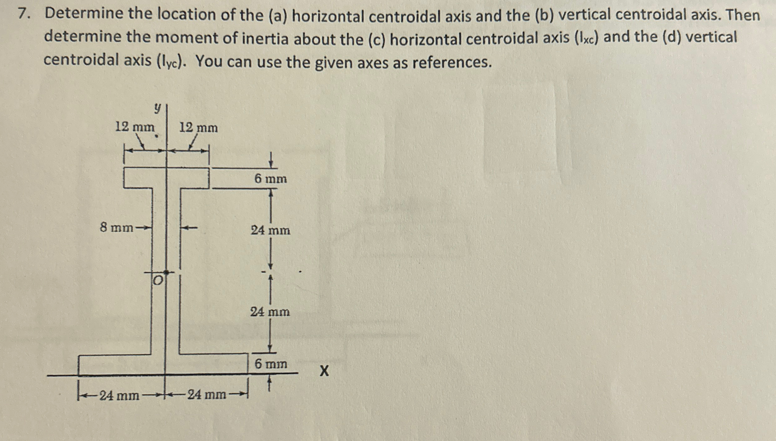 Determine the location of the ( a ) horizontal
