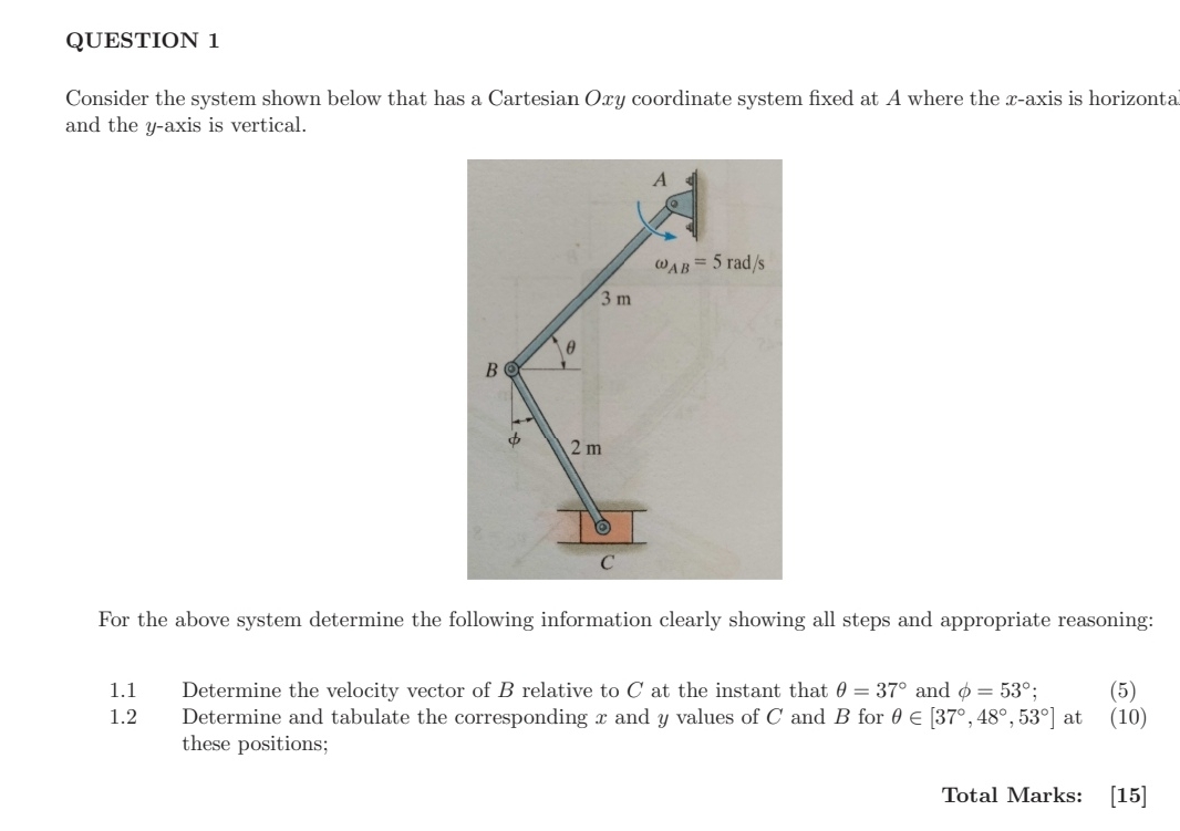 QUESTION 1 Consider the system shown below that