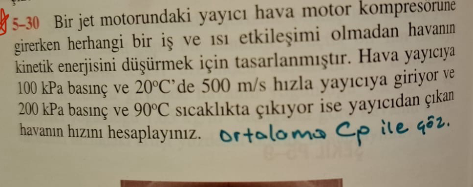 5 - 3 0 Bir jet motorundaki yay c hava motor