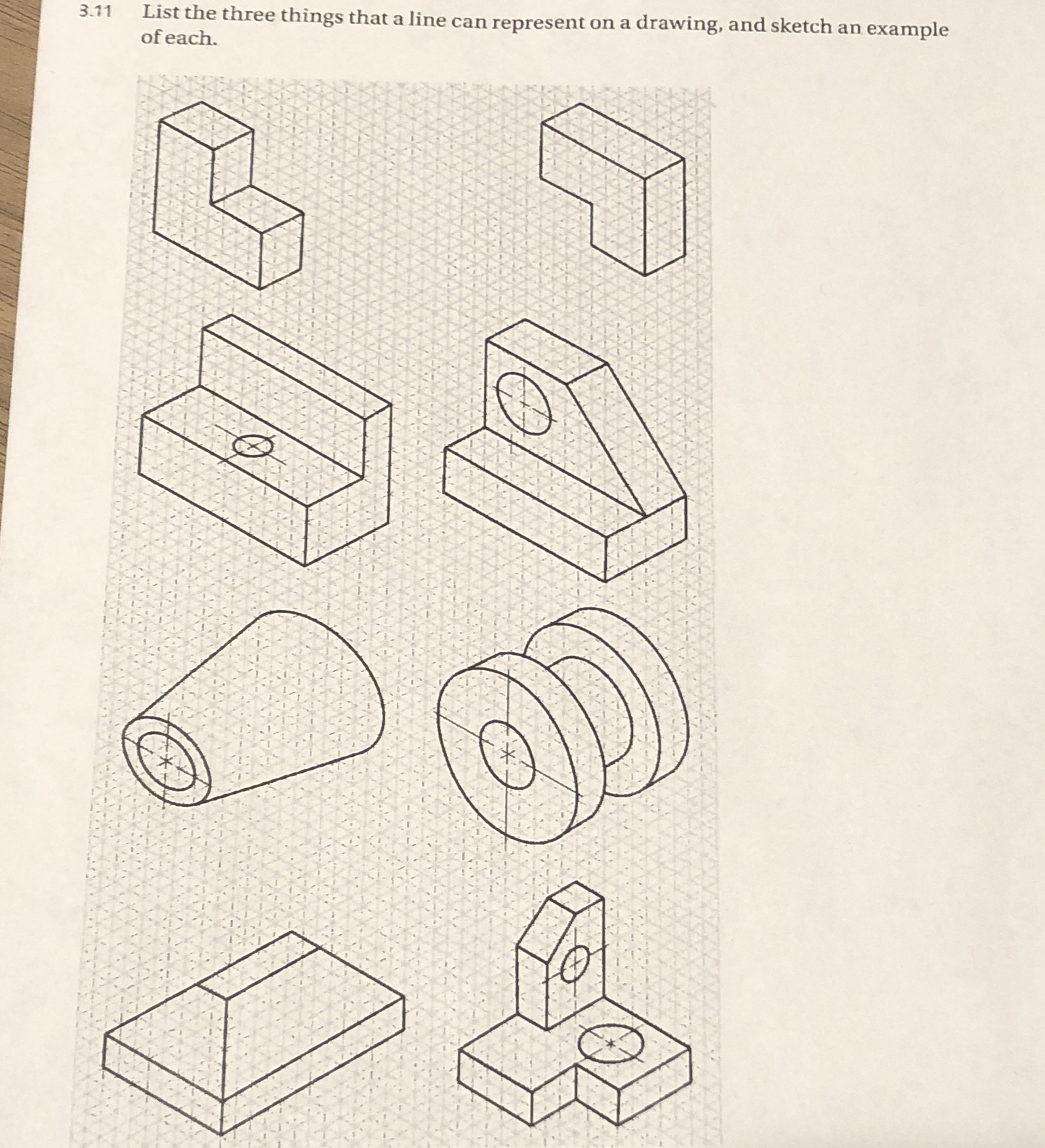 3 . 1 1 List the three things that a line can