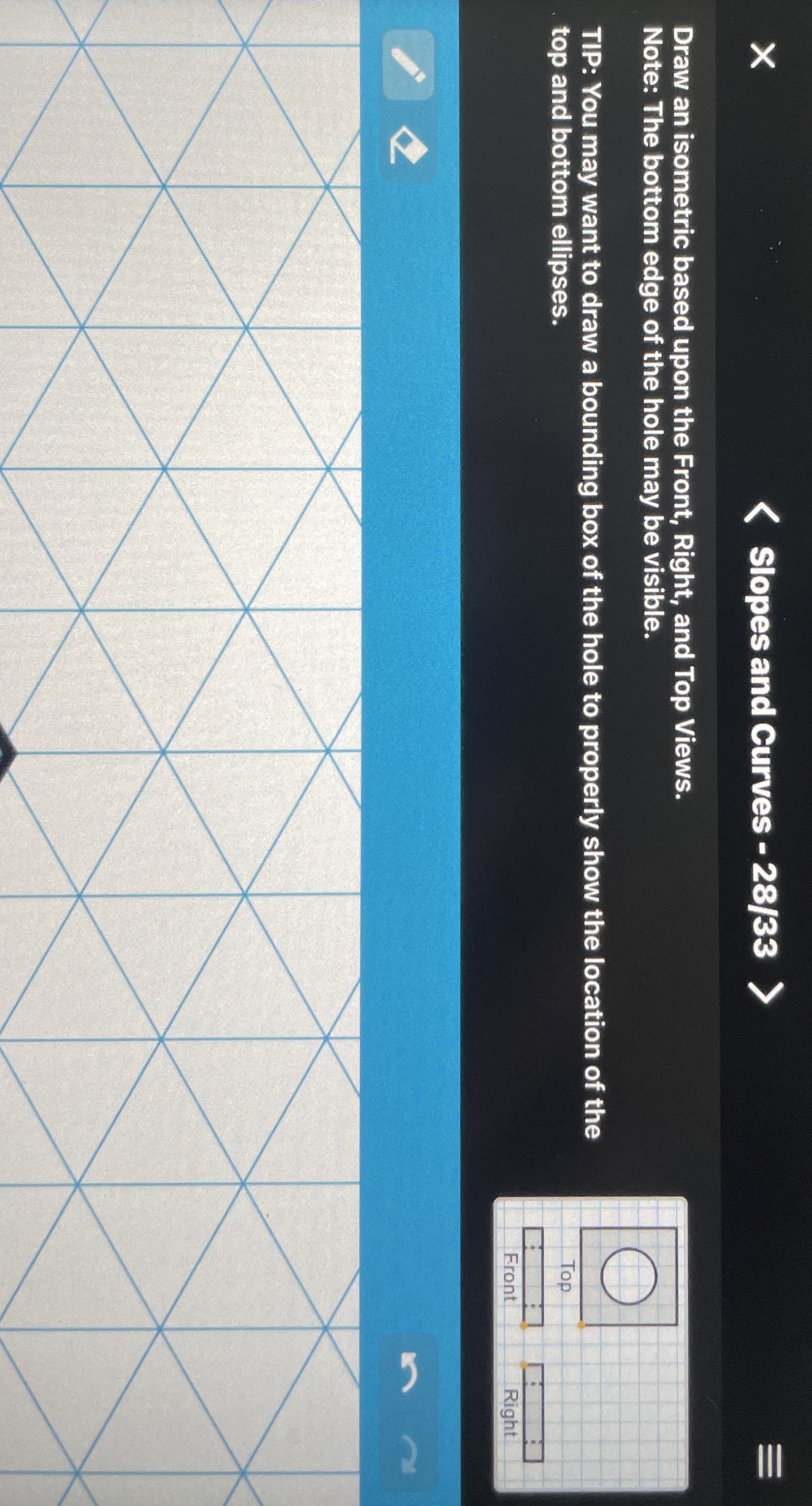 Slopes and Curves - 2 8 / 3 3 Draw an isometric