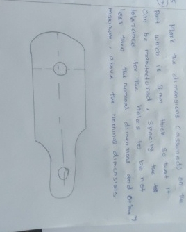 Mark the dimensions cassumed ) on the port which