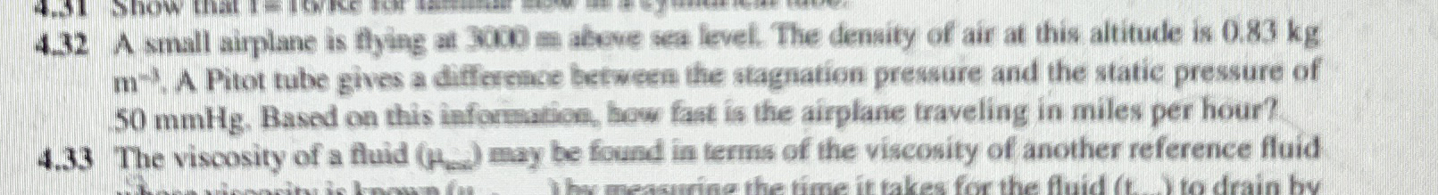 4 . 3 2 A small airplane is thing at 3 0 0 0 m