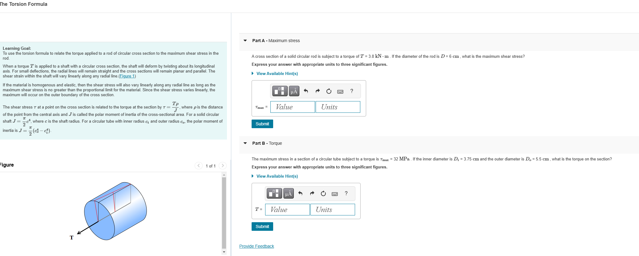 The Torsion Formula Learning Goal: To use the
