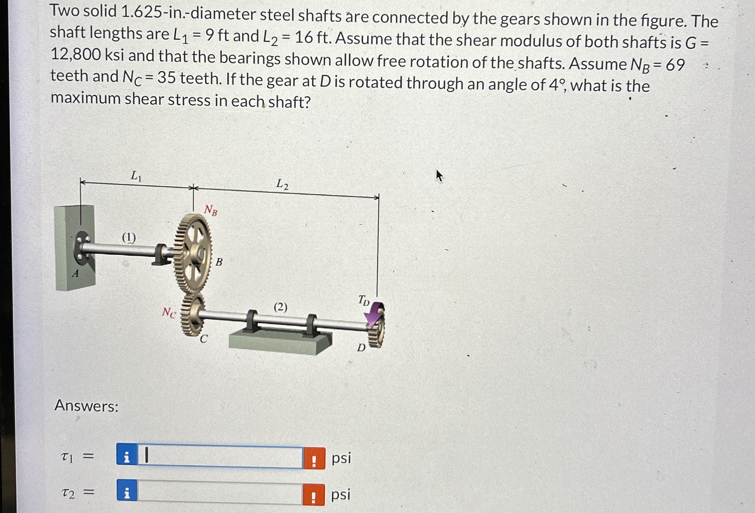Two solid 1 . 6 2 5 - in . - diameter steel