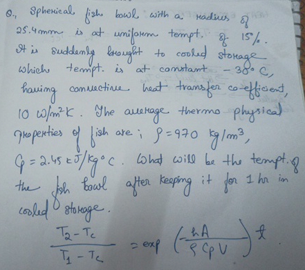 Q . , Spherical fish bowl with a radius of 2 5 .