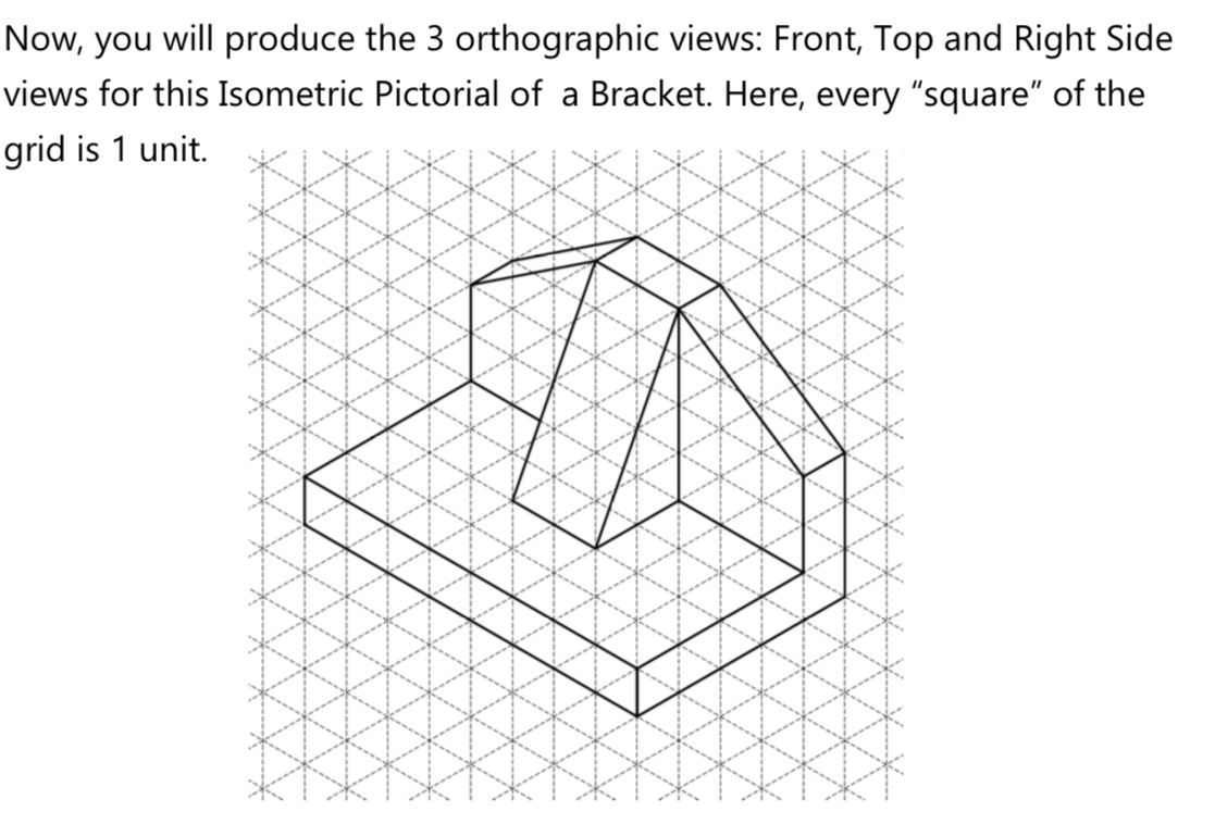 Now, you will produce the 3 orthographic views: