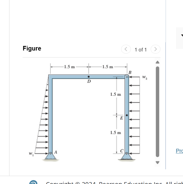 Consider the two - member frame shown in ( Figure